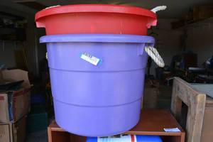 lot 267 image: Pair of large Plastic Storage bins