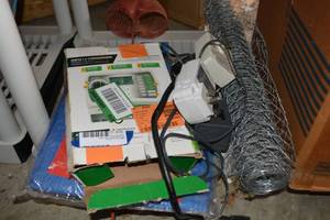 lot 295 image: Chicken Wire, Tarp, light timers