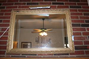 lot 109 image: Beveled Wall Mirror 42x30 with light