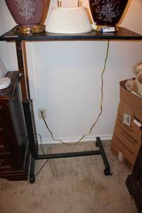 lot 179 image: Rolling Bedside Table by Drive (Lamps in previous lot)