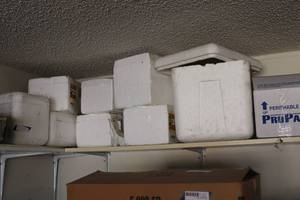lot 223 image: Small styrofoam shipping coolers some have the ice packs