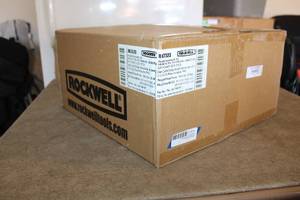 lot 314 image: Rockwell Bladerunner portable table saw Unopened Box