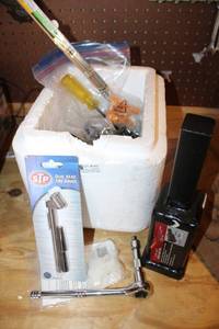 lot 340 image: Tools hitch adapter, tools, sockets and more