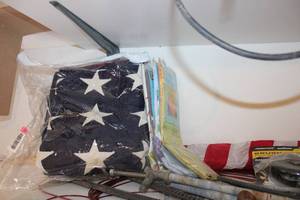 lot 347 image: American Flag, Decorative porch flags, Rebar spikes