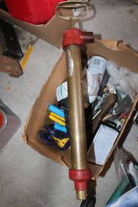 lot 329 image: Misc Tools Marine Utility Pump, and door knob jig, c clap and more