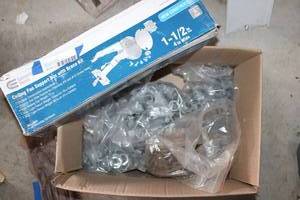 lot 350 image: Ceiling Fan Support Box conduit couplers several bags and more