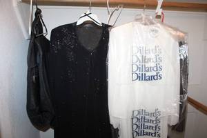 lot 195 image: Womens formal dresses (size 10 to 14) and garment bag