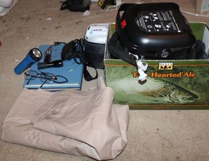 lot 130 image: Iceman Cold Therapy system, Royal Cookbooks, Respironics machine