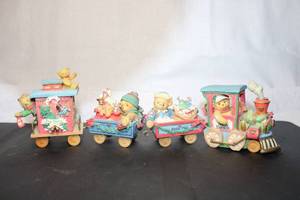 lot 62 image: Cherished Teddies 4-pc. Santa Express Train