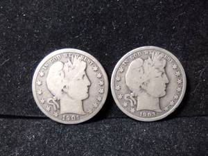 lot 70 image: US 1901, 1903 Half Dollar coins