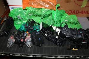 lot 94 image: Gaming Electronics Controllers, Playstation2 Eye Toy, Vizio adapter and cables