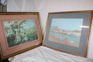 lot 100 image: (2) Large framed prints, see pictures