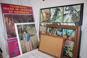 lot 101 image: Frames and artwork as shown