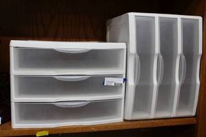 lot 59 image: (2) 3-Drawer storage organizers