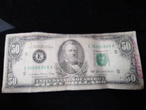 lot 84 image: US 50 Dollar bill (1985-older version)