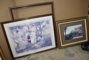 lot 199 image: Artwork The Engagement Ring, cliff by the sea and frame