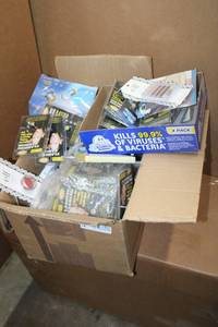 lot 226 image: Box of unopened Flashing earrings and some unopened makeup