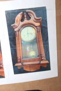 lot 218 image: Pendulum wall clock approx. 12x24