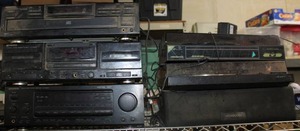lot 224 image: Electronics Record players, CD player, cassette player, Receiver