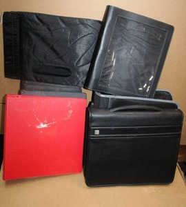 lot 161 image: Large CD case, binders, 13 laptop case
