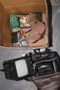 lot 163 image: Casio portable tv and radio, video camera, Chinese Boading balls and more