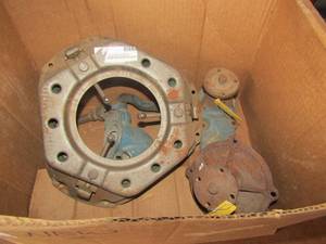 lot 23 image: Clutch pressure plate model# 461, water pumps qty 2, chevy 1975 pick up and GMC 1960 or pontiac 1955-1958