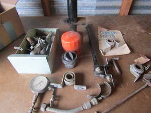 lot 42 image: Cooler parts pillow block bearings new, PB8 bearing, crank, and various other simular parts, check out the pictures