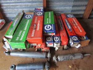 lot 88 image: Various shocks qty over 25, brands include Goerlich, Mighty mite, all different part #s