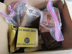 lot 91 image: 3rd grove piston rings , Pedrick standard piston rings, international piston rings all combined in one box