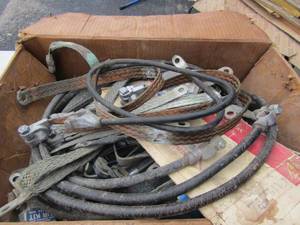 lot 114 image: Box of belt connectors and battery connectors plus more
