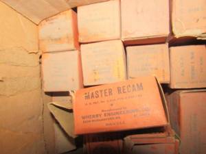 lot 136 image: box of master recam for chevy 1937-1942 cast slipper- 3 12 qty over 20