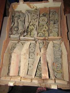 lot 155 image: Flat box of random rubber fittings and pieces