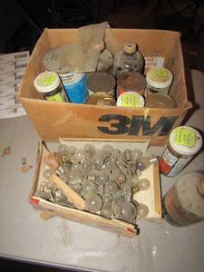 lot 158 image: Misc. car truck light bulbs, Nu-guard winterizes transmission used, rickston proofing adidtive used