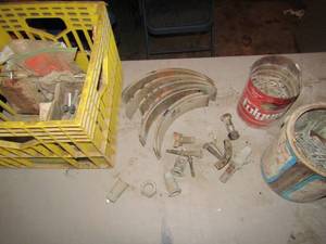 lot 165 image: Nails. Hooks some sort of bolts, curved pieces and more, check out the pictures for more details