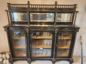 lot 2 image: Very nice vintage Curio Buffet - contents not included - 15d x 61h x 66w