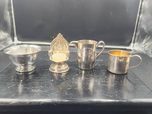 lot 35 image: Selection of silver on copper bowls, cups, etc.