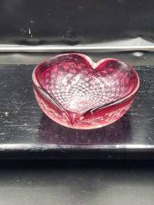 lot 53 image: Vintage possible Murano - silver and glass ashtray