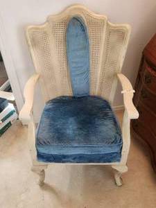 lot 65 image: Vintage canned back chair - matches lot 99
