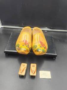 lot 66 image: Pair of Dutch wooden shoes from Holland