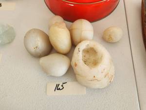 lot 165 image: Selection of natural white agates