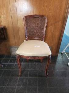 lot 187 image: Vintage caned back side chair