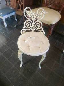 lot 195 image: Small wrought iron chair