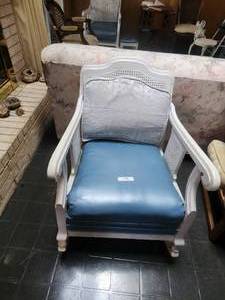 lot 198 image: Vintage caned back rocking chair
