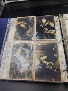 lot 245 image: Binder full of vintage postcards, some have been mailed - vintage stamps