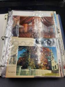 lot 246 image: Binder full of vintage postcards, some have been mailed - vintage stamps