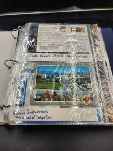 lot 243 image: Binder full of vintage postcards, some have been mailed - vintage stamps