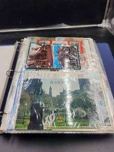 lot 239 image: Binder full of vintage postcards, some have been mailed - vintage stamps