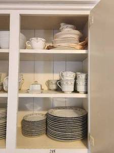 lot 288 image: Set of dishes in cupboard - Abingdon