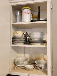 lot 297 image: Dishes in cupboard