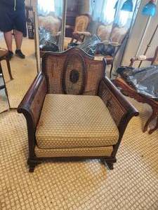 lot 358 image: Vintage caned back arm chair